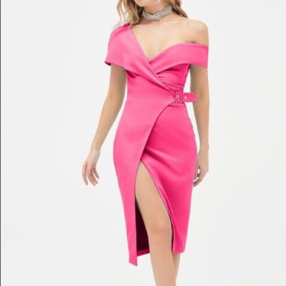 Lavish Alice belt dress off shoulder